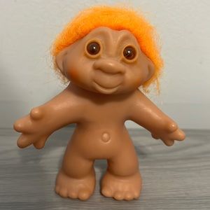 1986 Vintage Dam Troll with Orange Hair in Braid